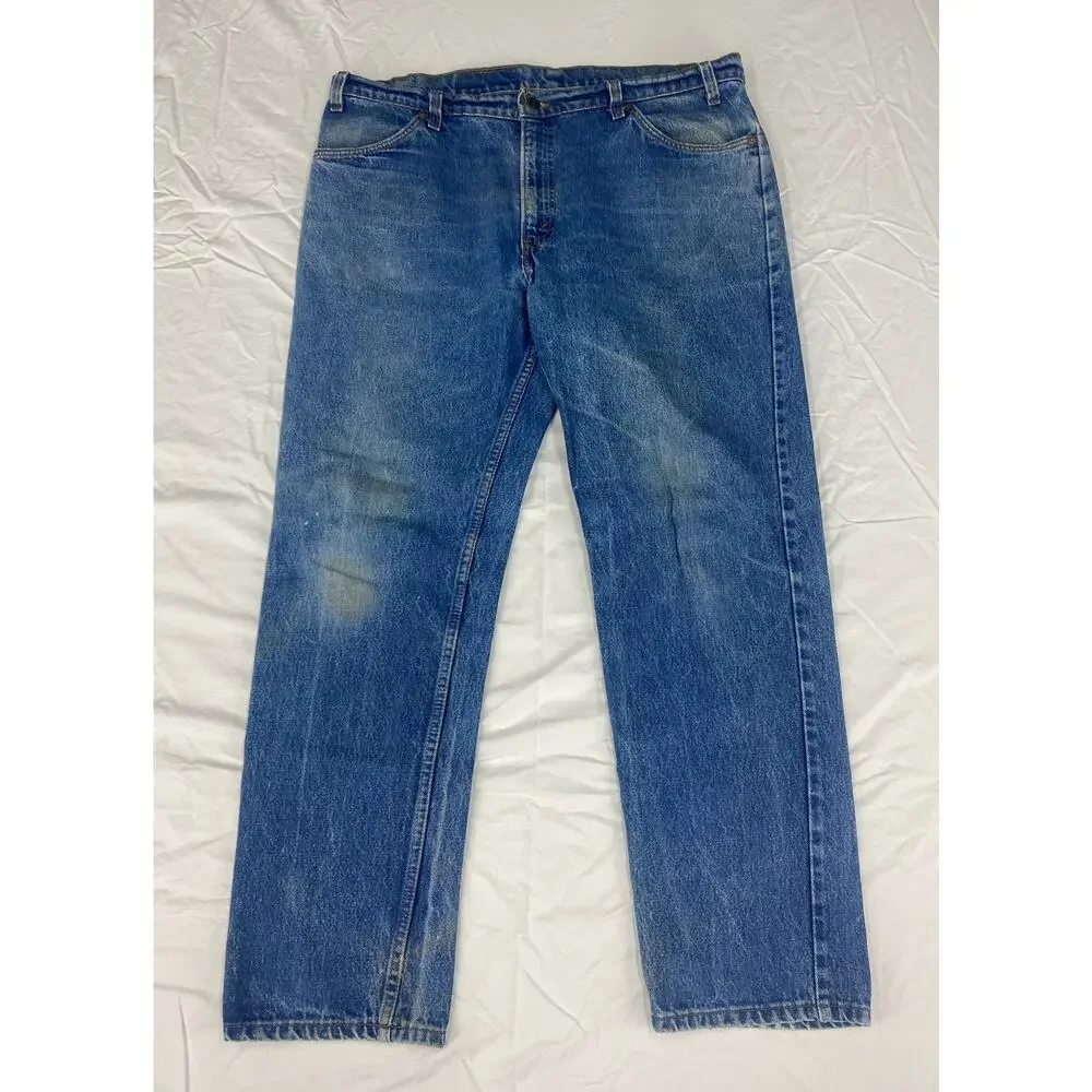 VTG Y2K Men Levi's 506 Orange Tab USA Straight Fit Leg denim blue jeans 40x32